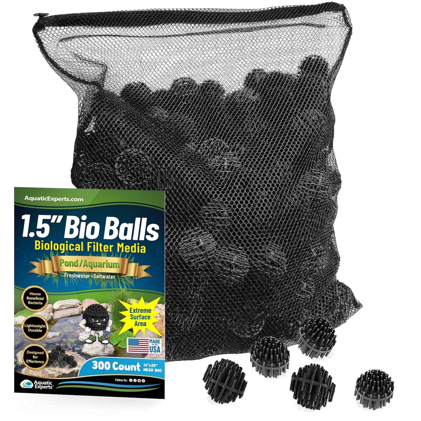 1.5" Bio Balls – Pond Filter Media for Biological Filtration | Aquatic Experts