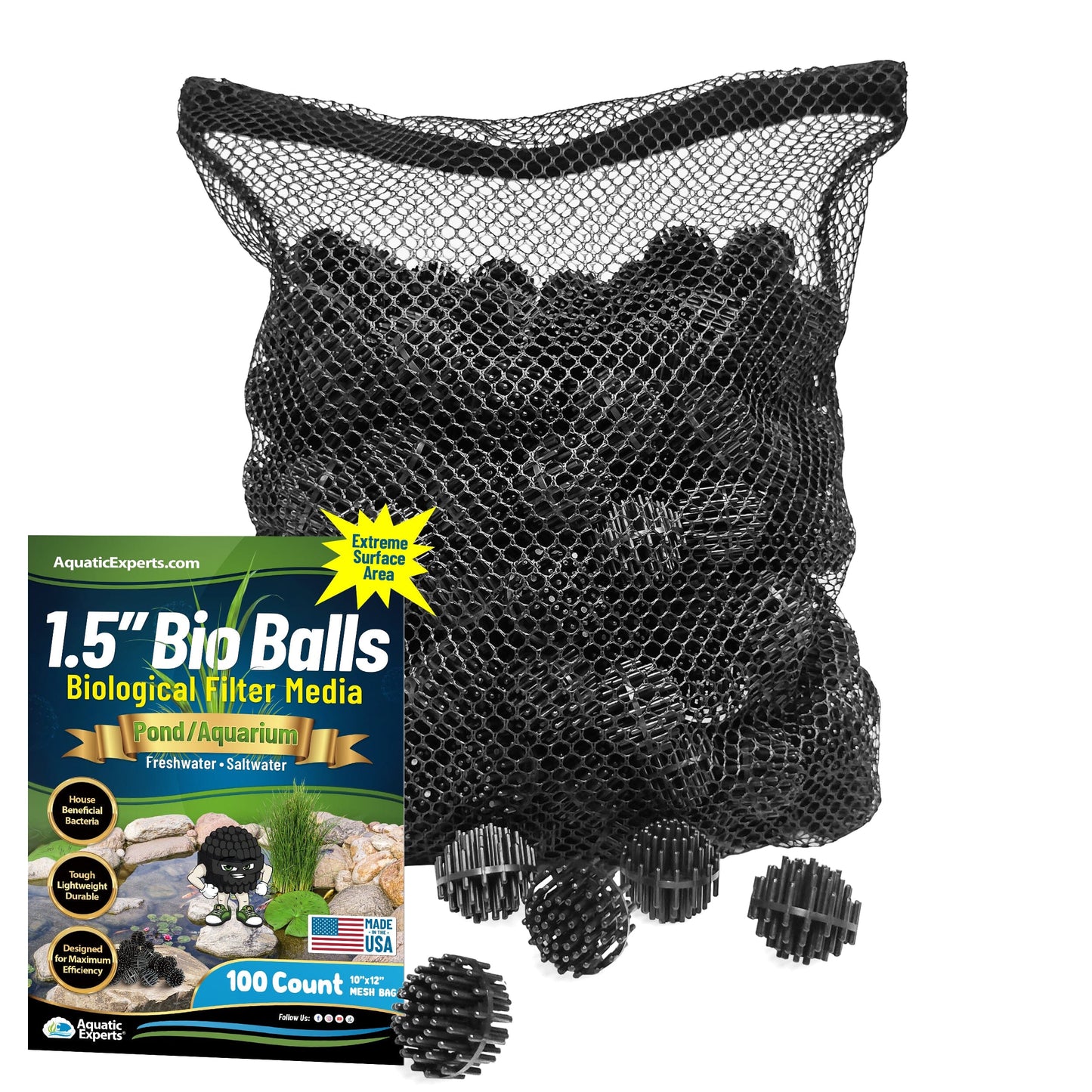 1.5" Bio Balls – Pond Filter Media for Biological Filtration | Aquatic Experts
