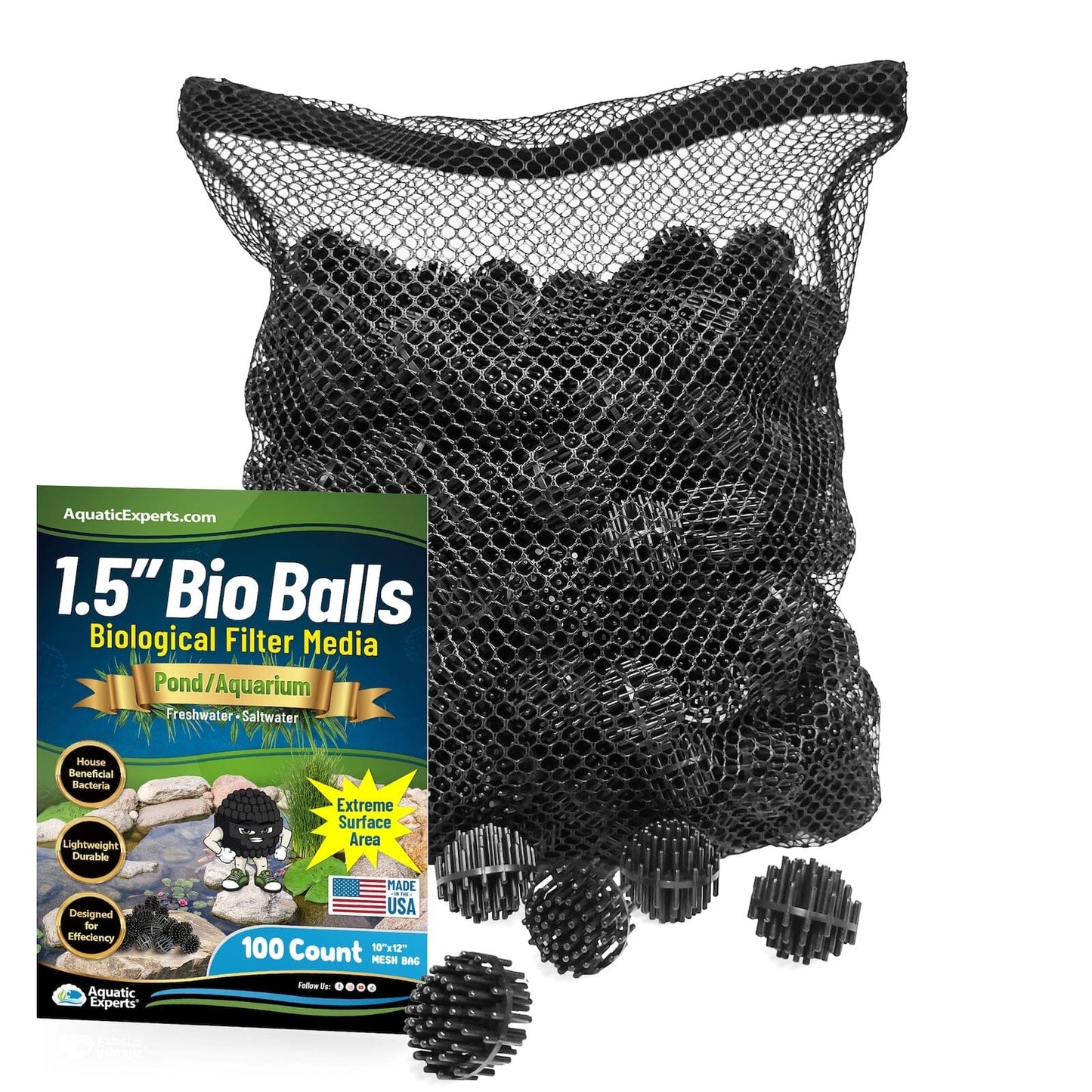 1.5" Bio Balls – Pond Filter Media for Biological Filtration | Aquatic Experts