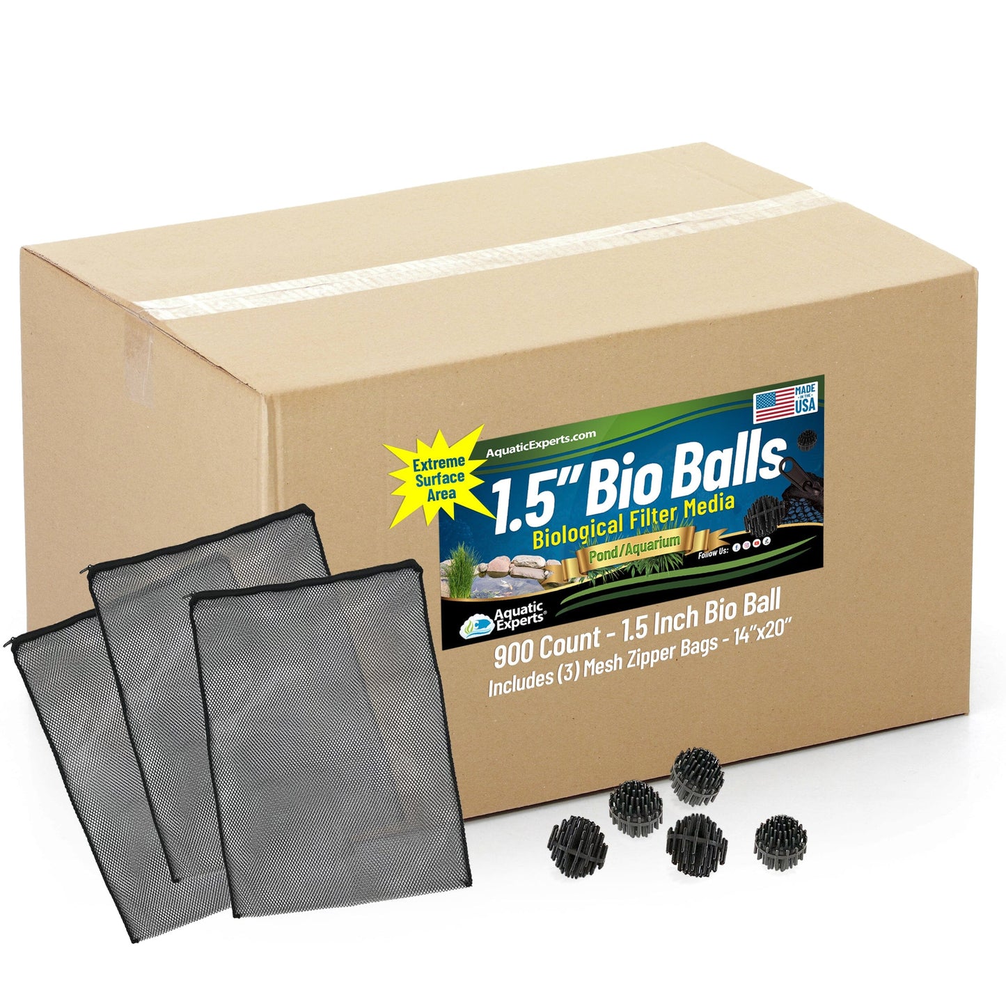 1.5" Bio Balls – Pond Filter Media for Biological Filtration | Aquatic Experts
