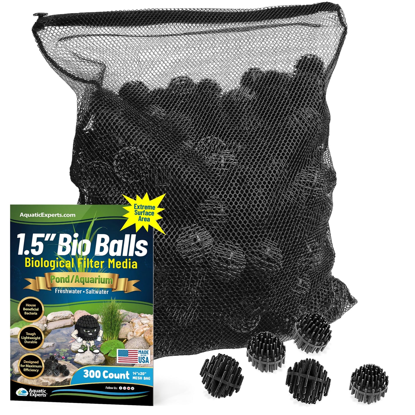 1.5" Bio Balls – Pond Filter Media for Biological Filtration | Aquatic Experts